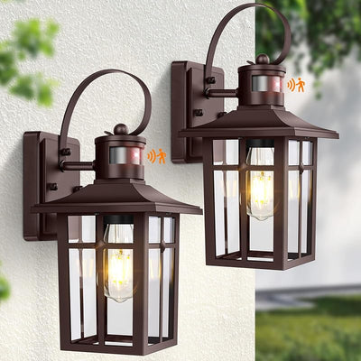 2 Luces Porche Bronce Sensor Movimiento Apliques Exteriores