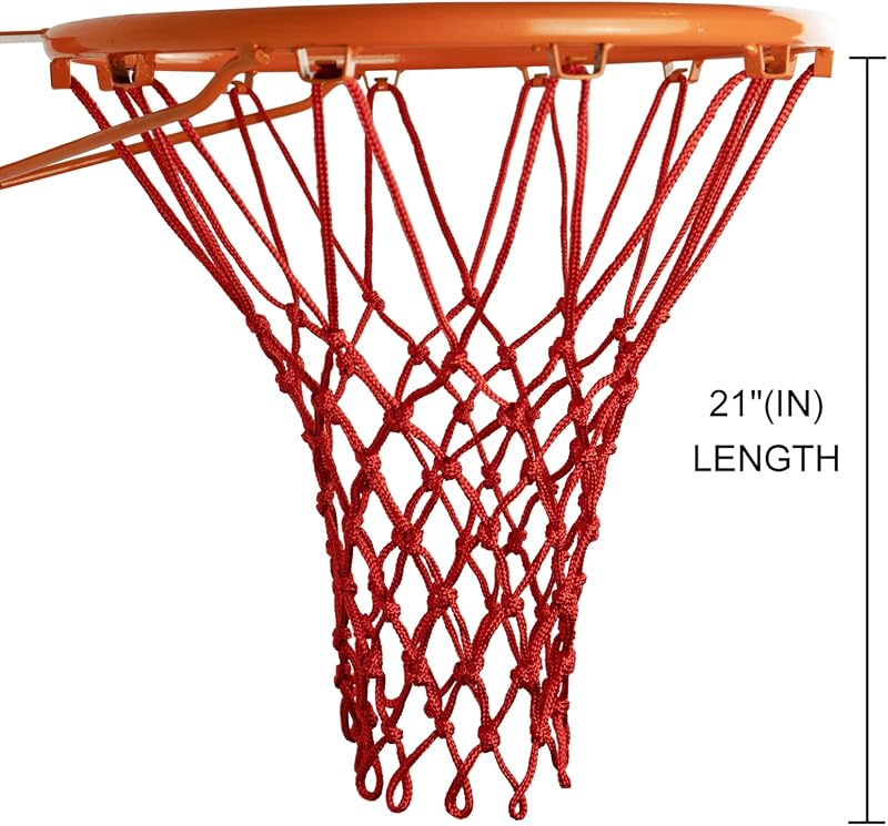 2 Pzas Red Baloncesto Profesional 12 Bucles Color Rojo