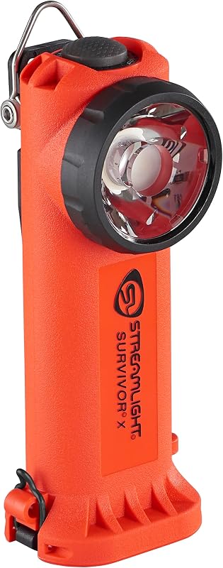 Linterna USB 250lúmenes ángulo recto bomberos naranja