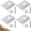 4 Pzas Soporte Puerta Plegable Acero Inox 1-3/8pulg