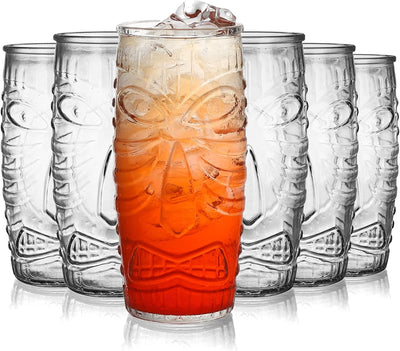 6 Vasos Tiki Vidrio Doble Anticuado 20oz para Mai Tai