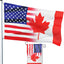 Bandera amistad EE.UU. y Canadá 3x5ft 12x18" decoración