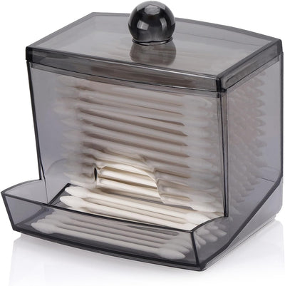 Dispensador Qtip 10oz soporte grande baño negro