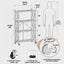 Carrito rack metal 4 niveles blanco sin ensamblaje cocina