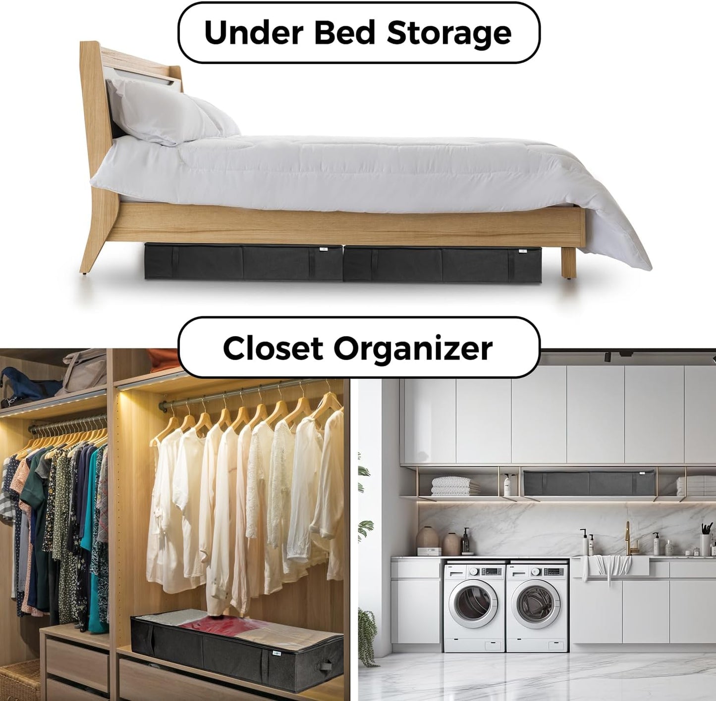 Organiz. armario y almacenamiento debajo de la cama