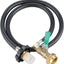 Manguera propano 36pulg con adaptador y válvula control
