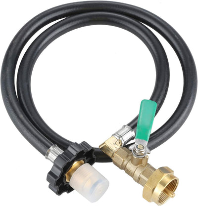 Manguera propano 36pulg con adaptador y válvula control