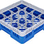 Estante cristal 16 compartimentos soporte vidrio azul