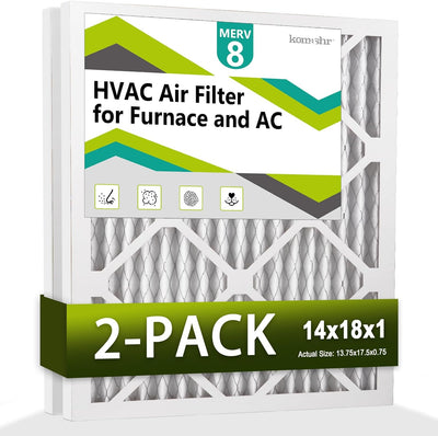Filtro aire MERV 8 14x18x1 pack 2 reemplazo HVAC horno