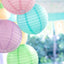 Faroles papel colgantes pastel 8 pulg