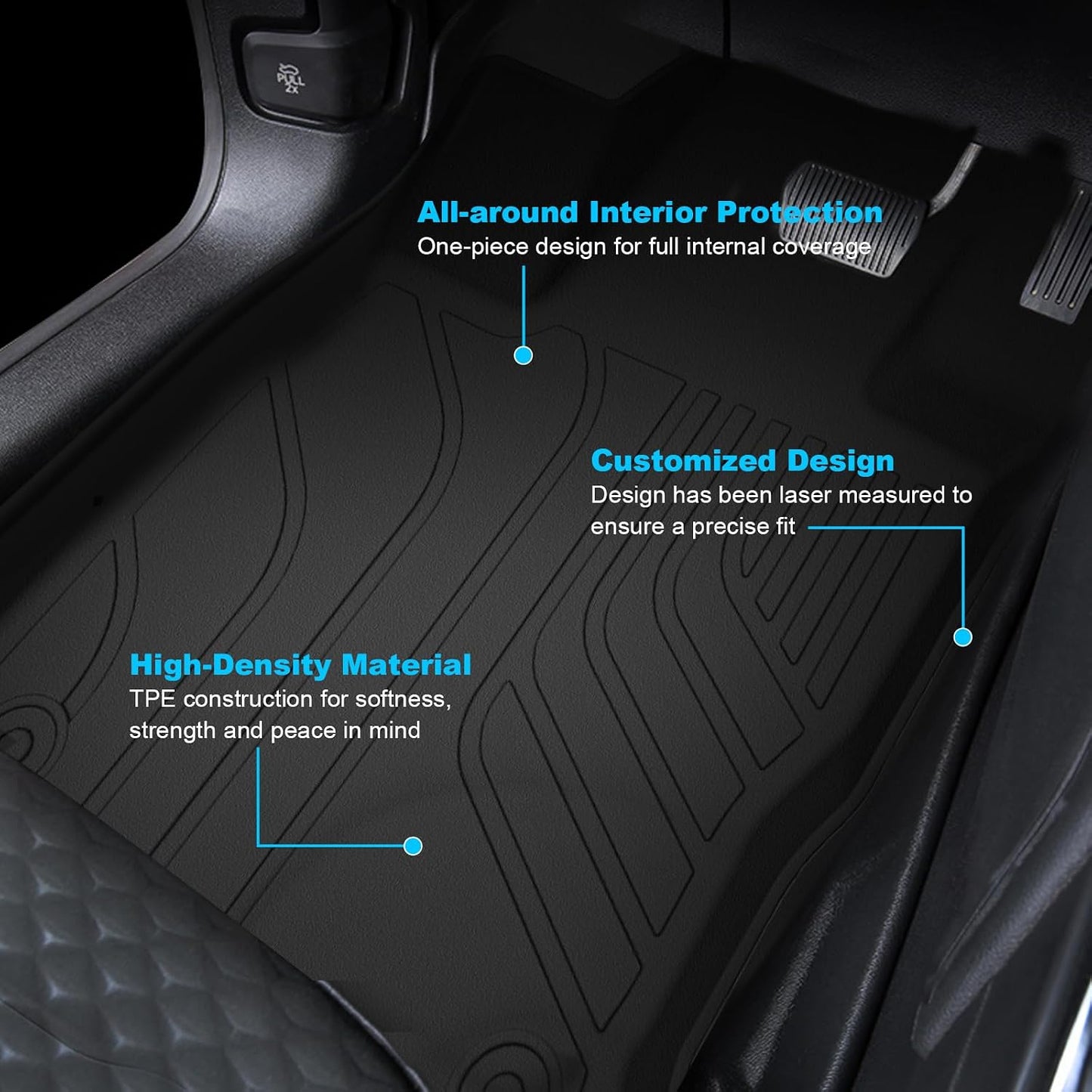 Alfombrillas piso TPE Ford Edge set completo