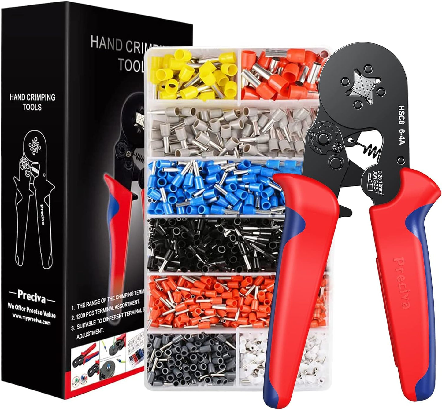 Kit herramientas crimpado alambre autoajustable 1200 terminales