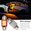 Bombillas LED amarillas 31mm para luz interior automóvil