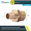 Adaptador MNPT 1/2" pack 25 latón tubo PEX
