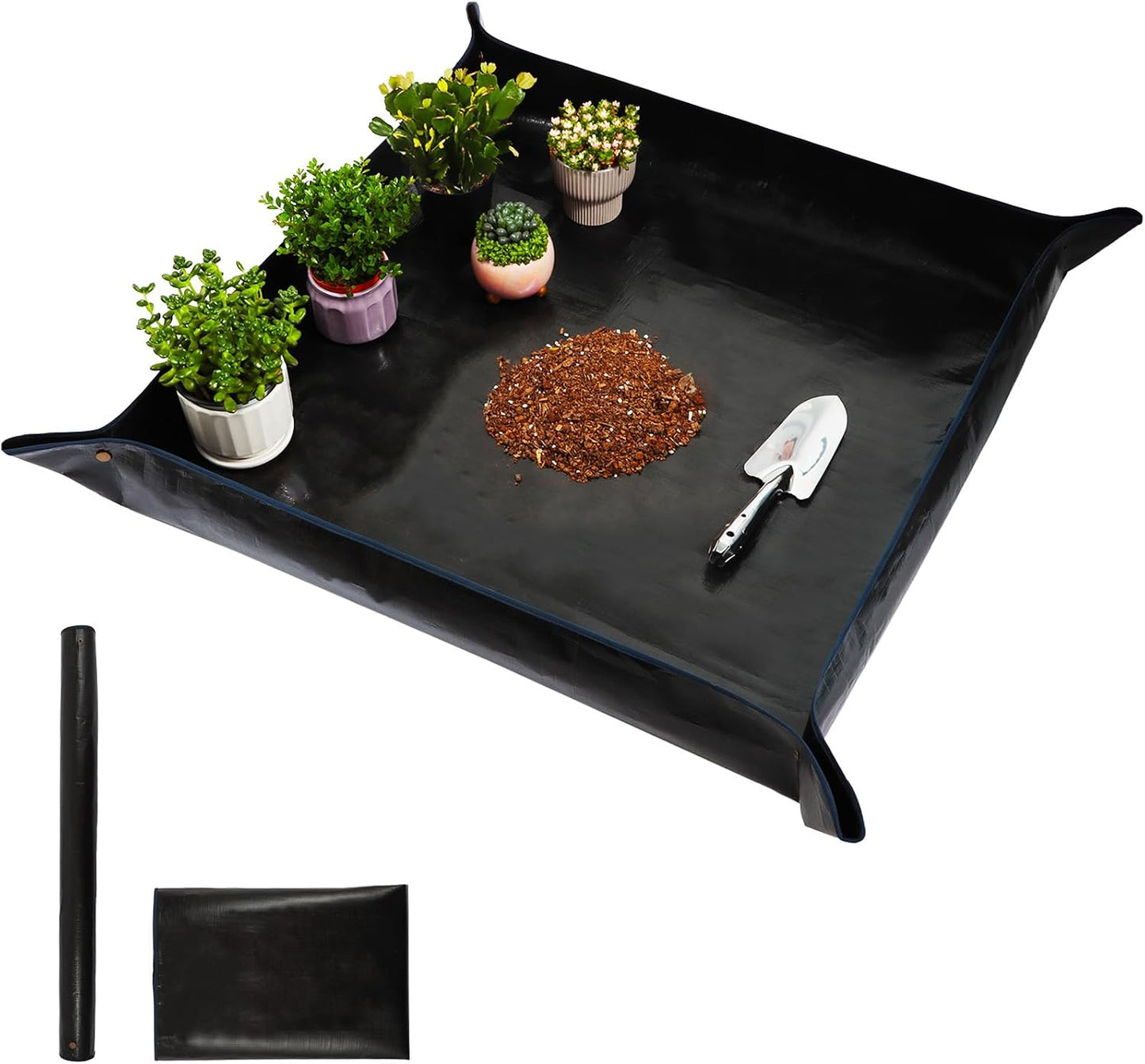 Tapete trasplante plantas 39.4x39.4pulg impermeable plegable