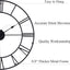 Reloj pared metal negro 30pulg números romanos