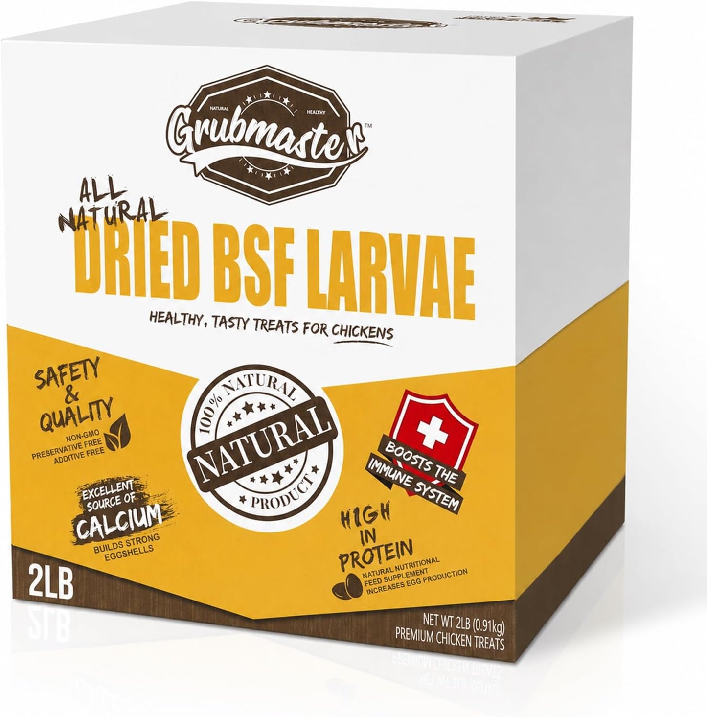 Larvas secas mosca soldado negro para pollos 2lb