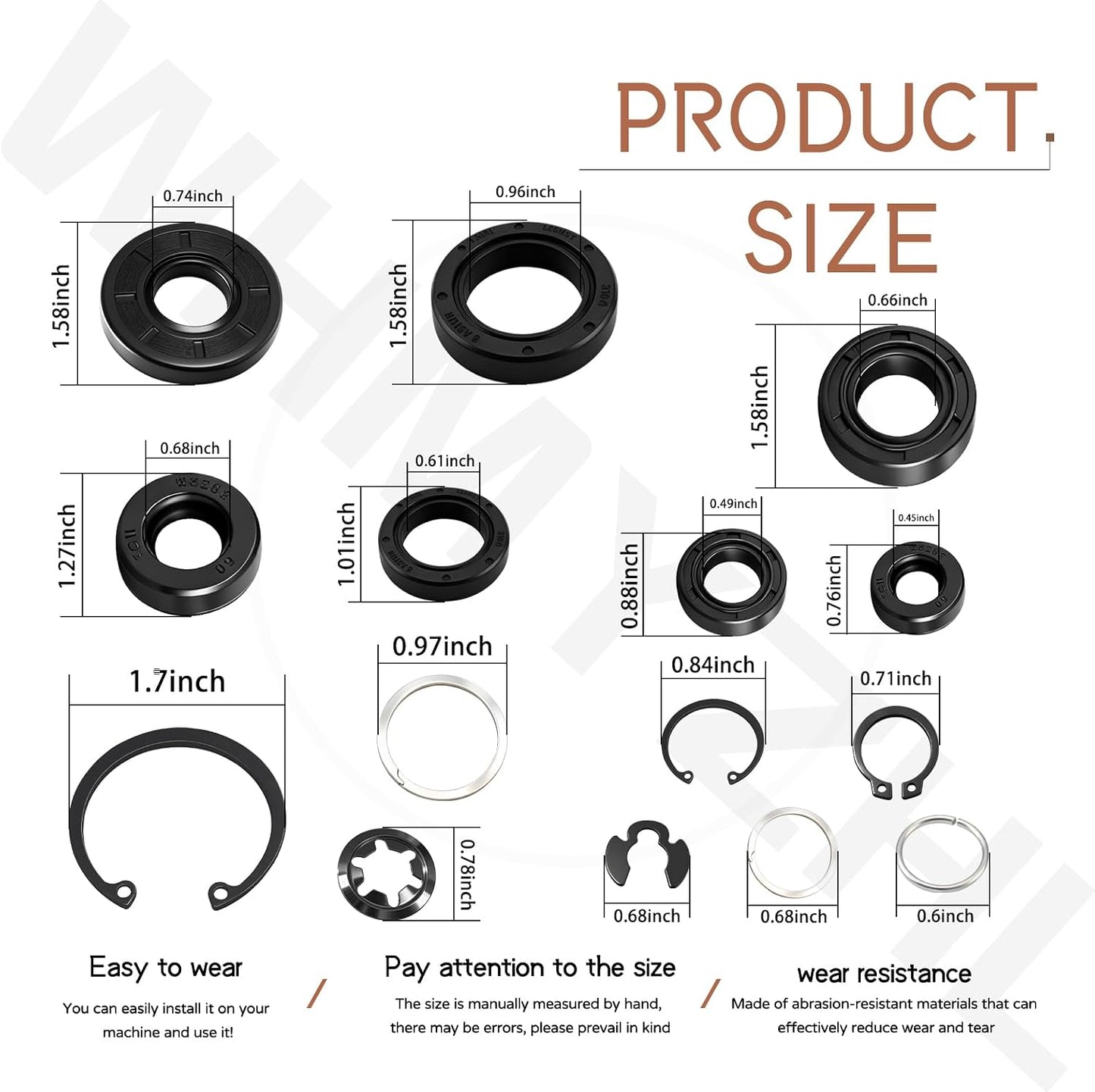 Kit anillo retención sello Hydro-Gear Cub Cadet RZT