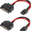 Adaptador SATA 15 a 6 pines paquete 2