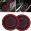 Posavasos auto 2.75pulg antideslizantes set 2 rojo