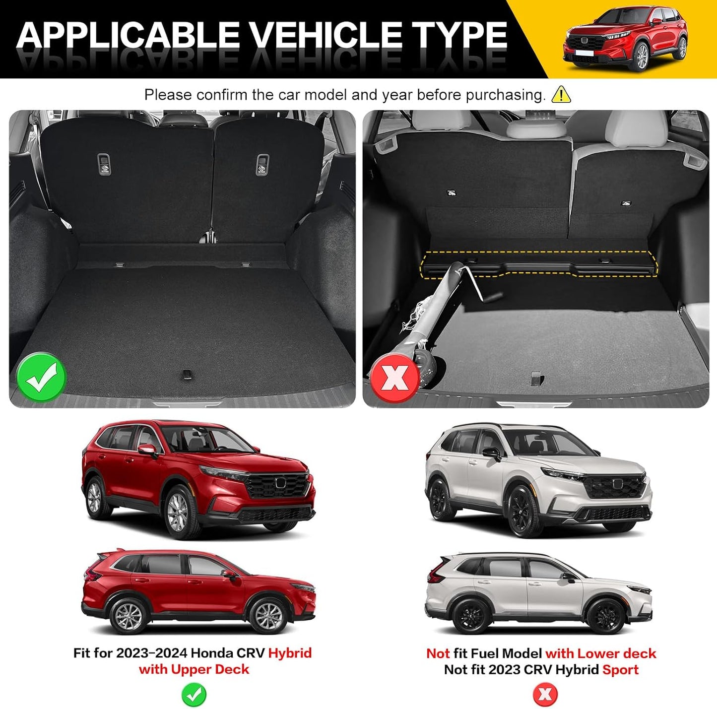 Alfombrilla carga trasera Honda CRV 2023-25 TPE antiderrap