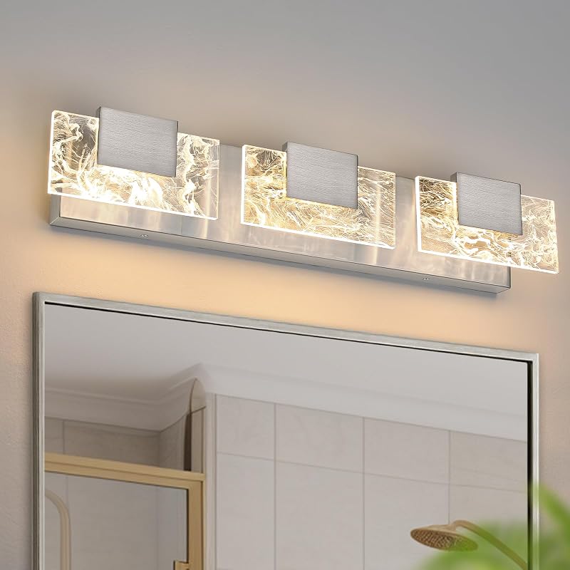 Luz LED para Tocador Baño 24" 3 Luces Aplique Ahumado