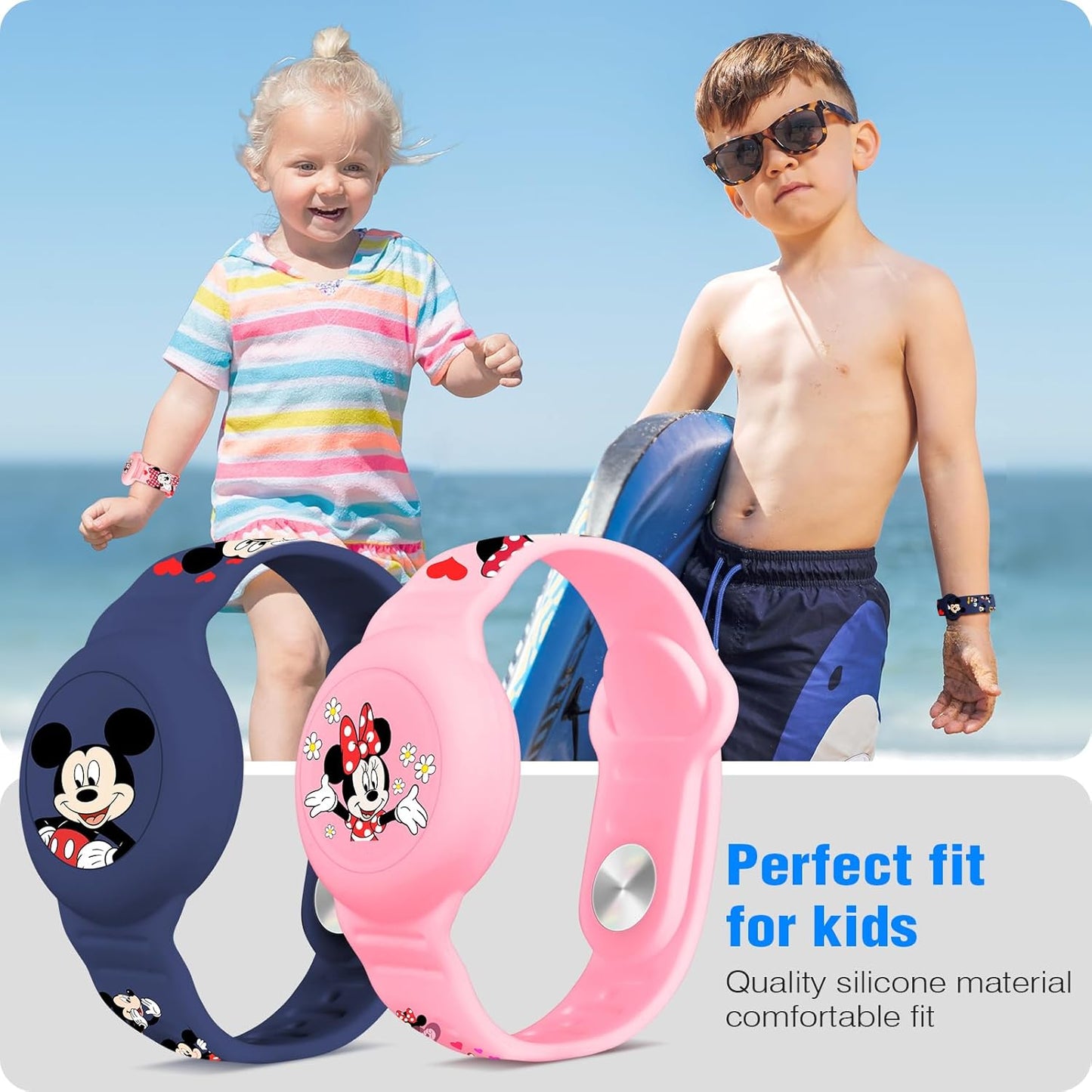 Pulsera Airtag para niños con soporte dibujos