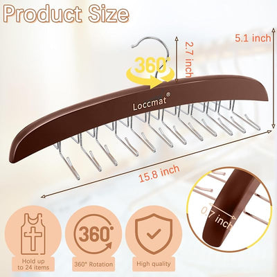 2 Ganchos Madera con 24 Metal Plegables para Armario Hombres