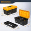 Caja herramientas 16" con bandejas metal cerradura