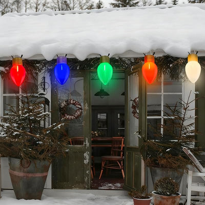 Luces Navidad 16" 10 bombillas LED C7 multicolor vintage
