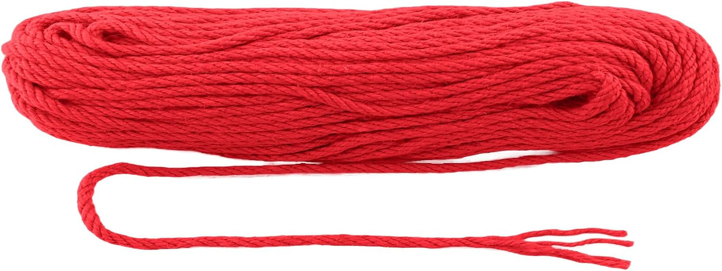 Cuerda yute roja 6mm x15m para jardinería y manualidades