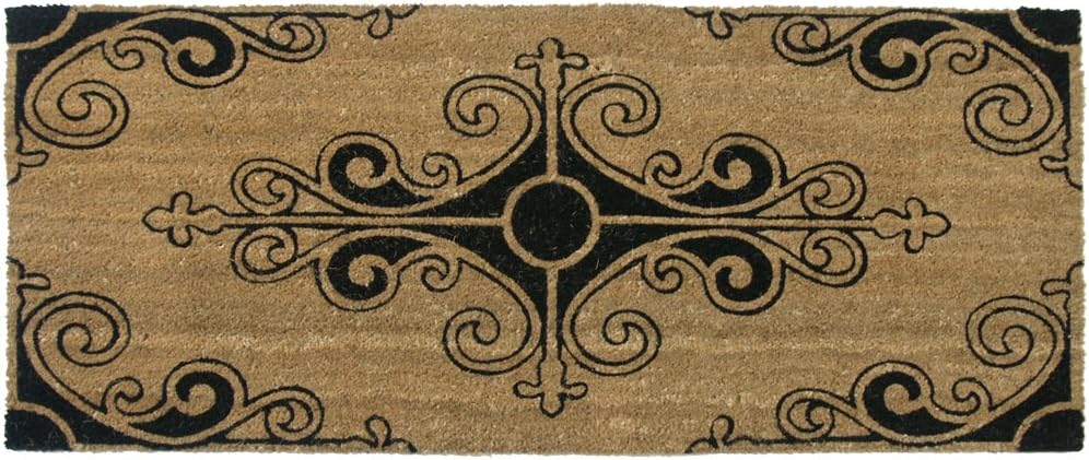 Tapete puerta Fleur de Lis marrón 2 tamaños
