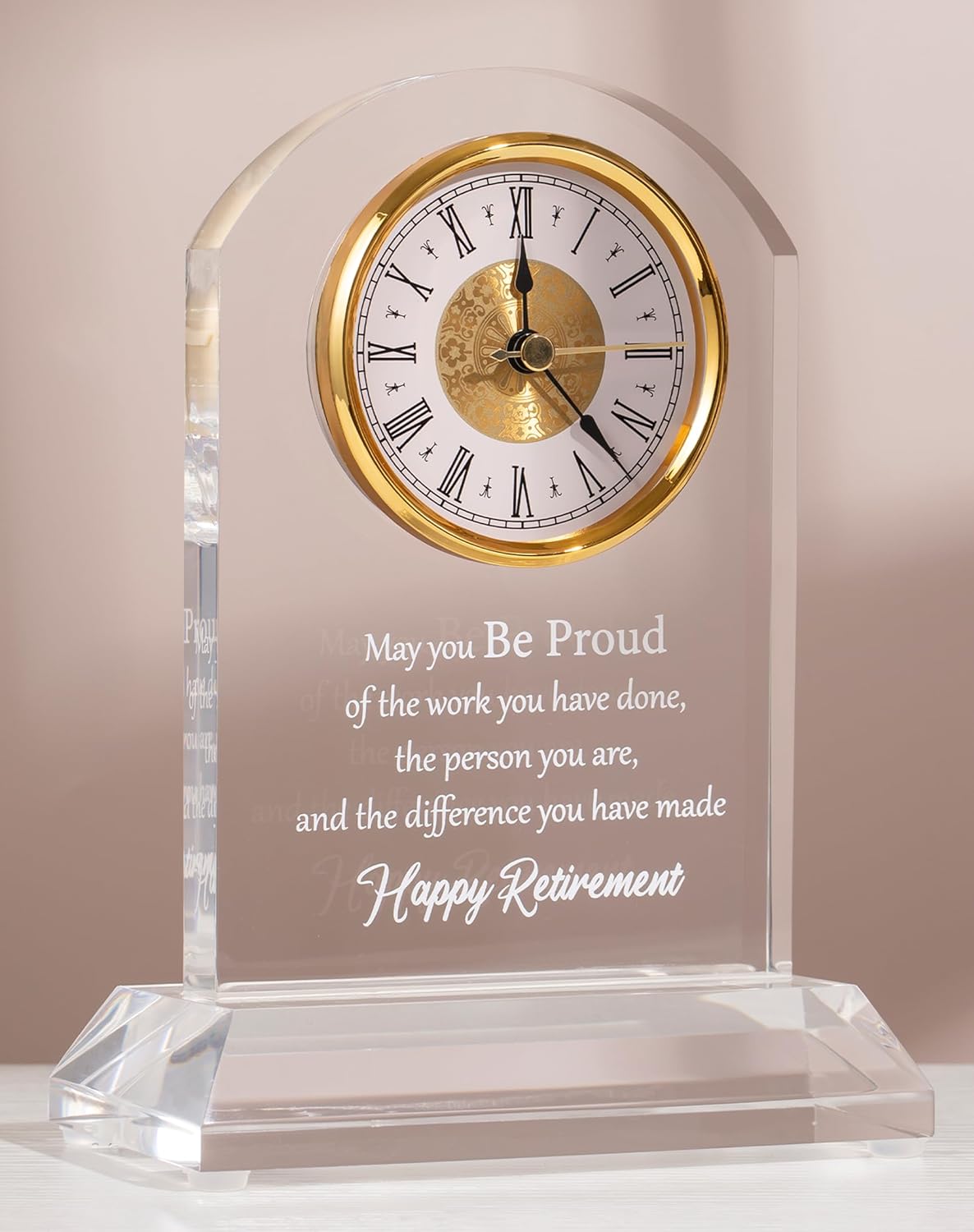 Reloj de escritorio cuarzo regalo jubilación hombres mujeres