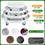 3 Pack Soporte Plantas Metal 16pulg Ruedas Resistente