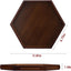 Bandejas y platos hexagonales de madera para servir comida