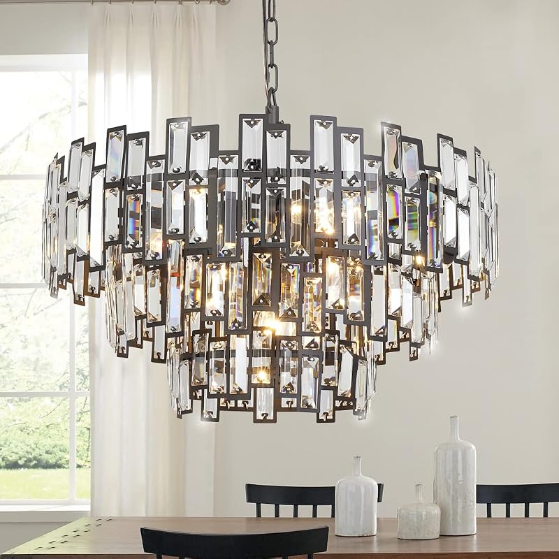 Lámpara colgante de cristal moderna 24.5pulg