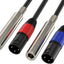 Cable audio 3 pines hembra a XLR macho 1.1pies