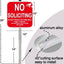 Letrero No Soliciting Yard con estaca 28" aluminio puerta
