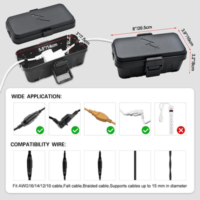 Caja eléctrica exterior resistente 5.5x3x2.2pulg