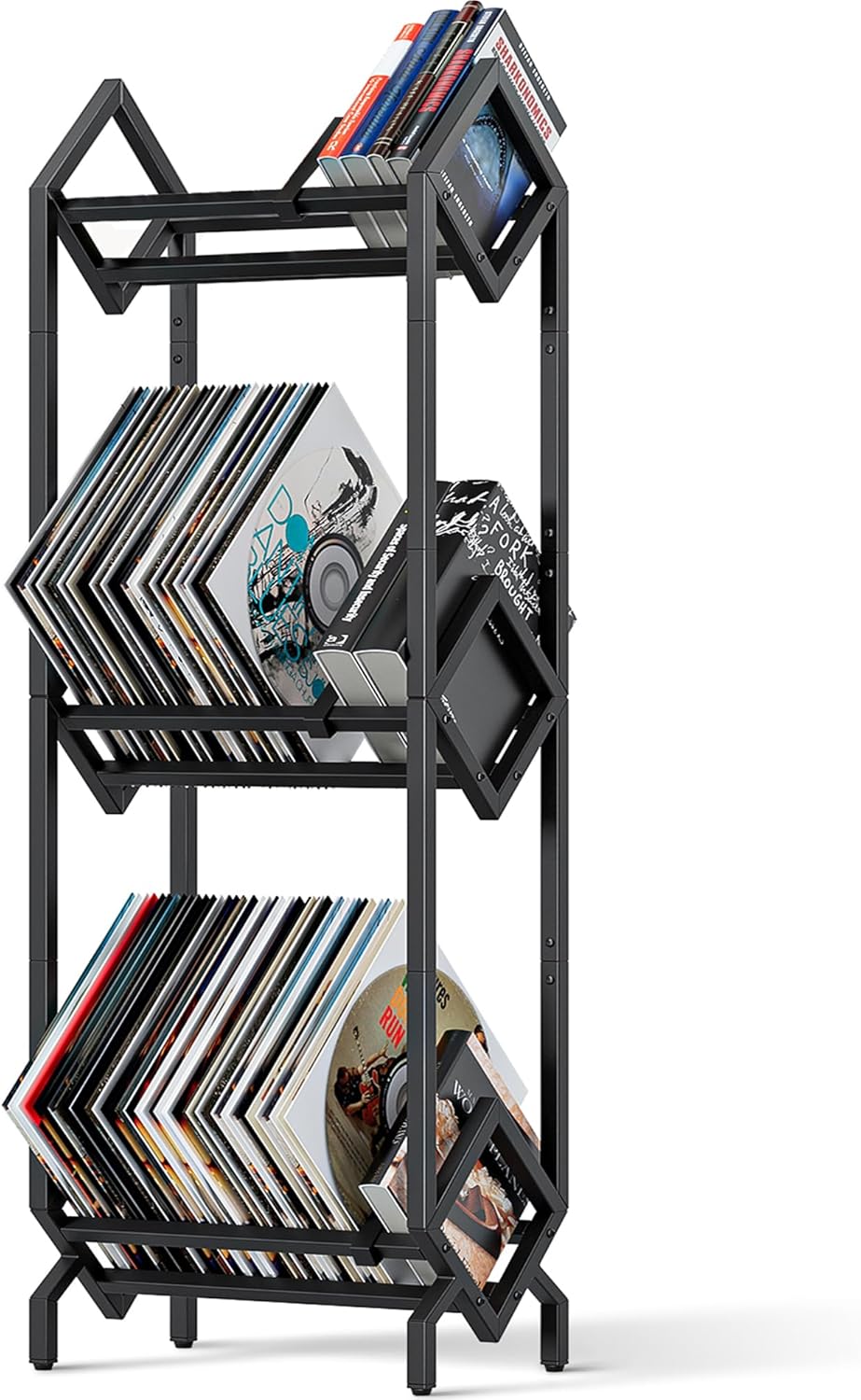 Estante discos vinilo 260-280 LP soporte exhibición metal