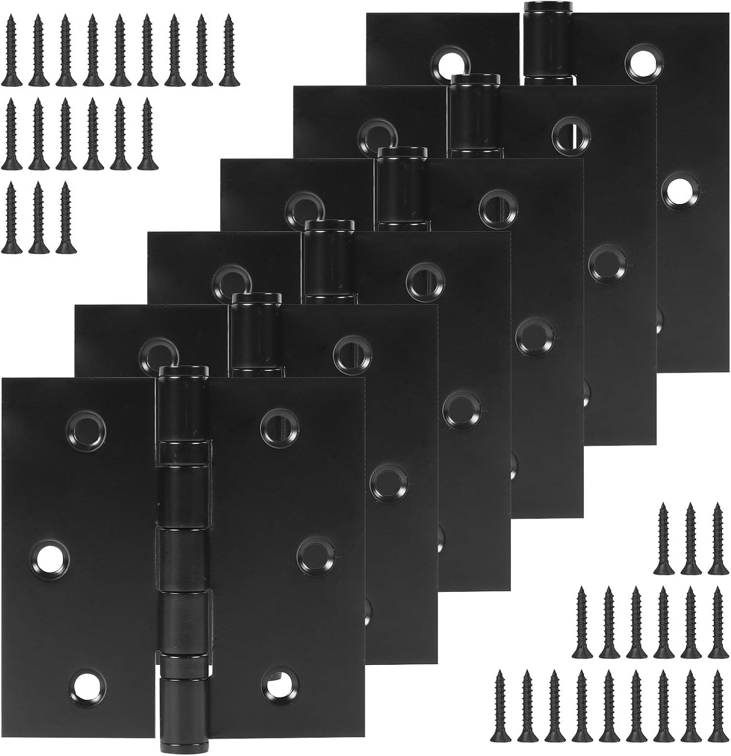6 Bisagras Puerta 3.5x3.5pulg Acero Inox Resistentes
