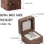 Caja madera anillos boda 2 ranuras vintage rústica