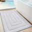 Alfombra baño microfibra antideslizante blanca 17x