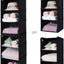 Organiz. colgante 6 estantes para dormitorio negro