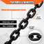 2 Cadenas Seguridad Remolque 36" Negro Gancho Rojo 1/4