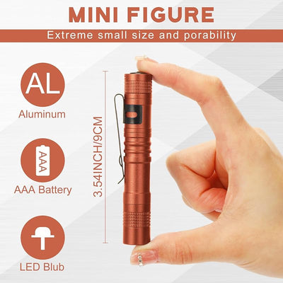 10 Pzas Linterna LED con Bolígrafo Clip Regalo Padre Hombre