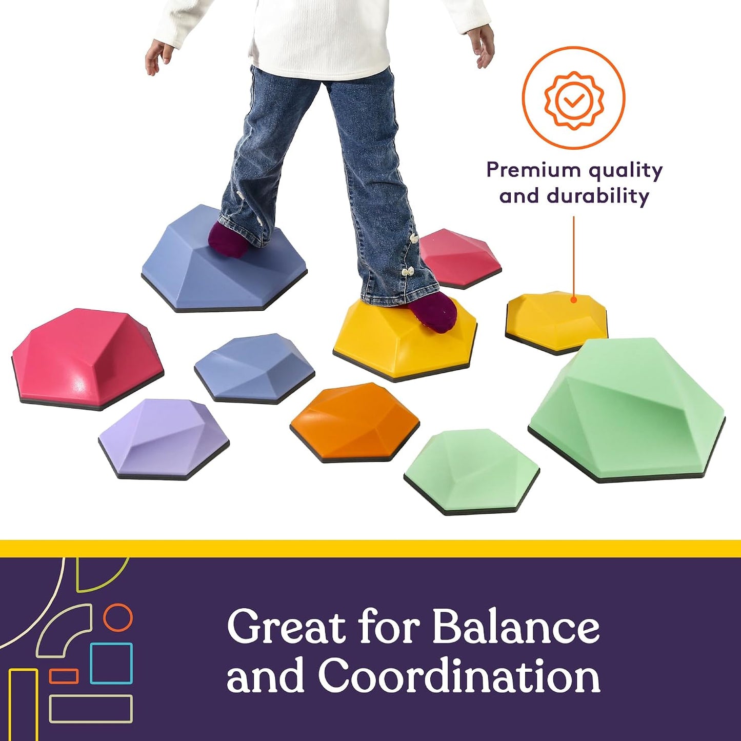 Bloques equilibrio niños antiderrap 10 pzas
