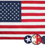 Bandera USA 2x3ft 4 ojales latón para pared