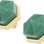 2 Pomas Cristal Aventurina Verde Hexagonal para Cajón Hogar