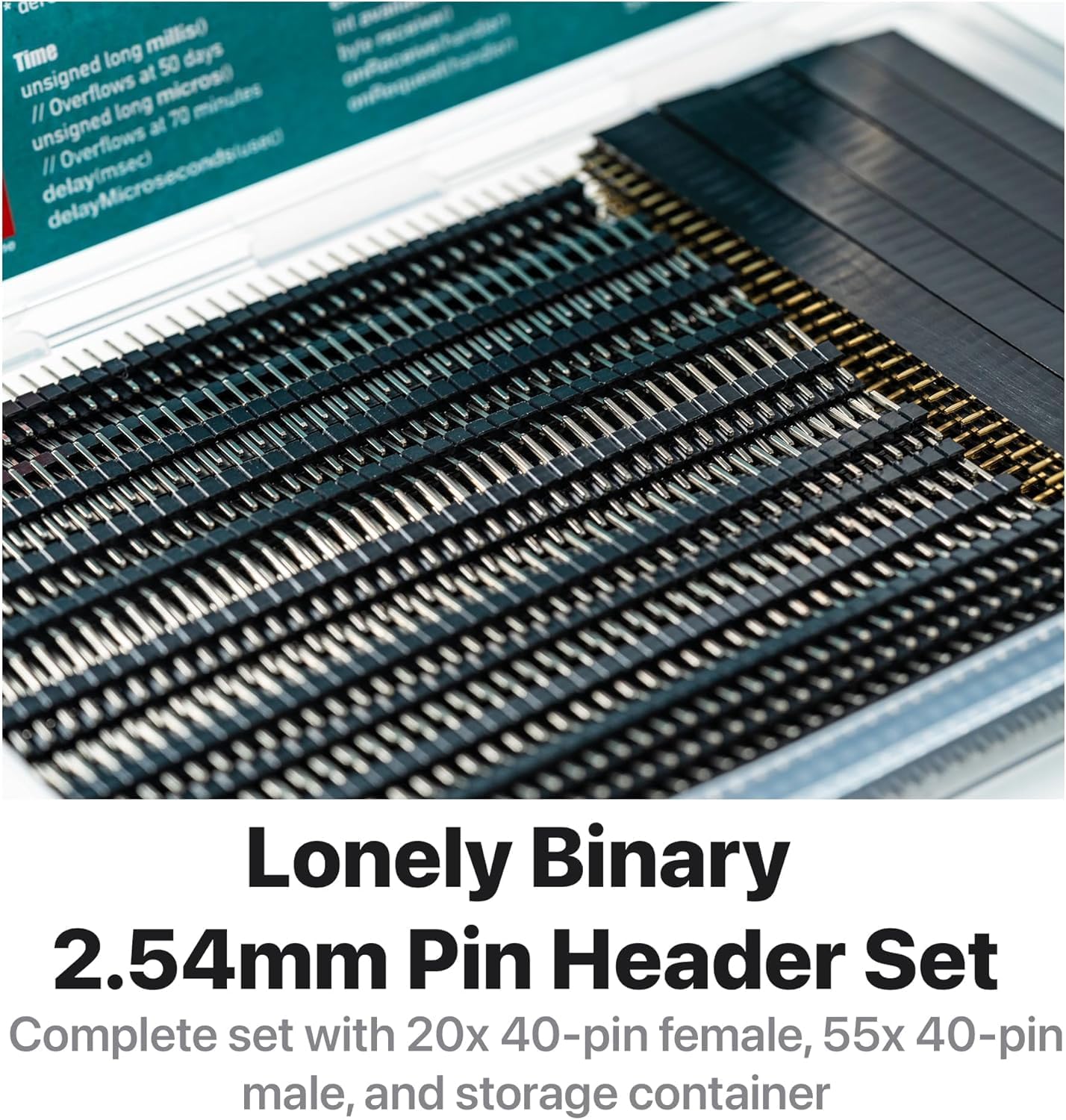 75 Pzas Cabezales Pin 2.54mm para Breadboard Arduino